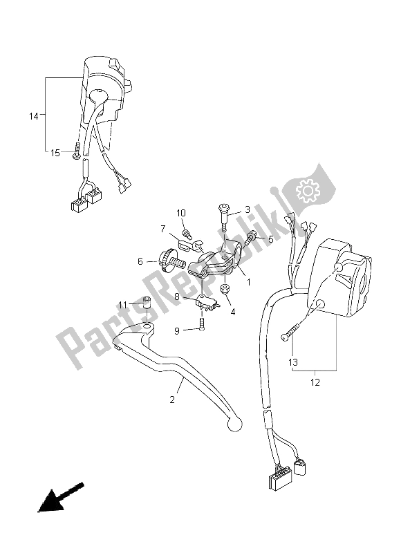 Todas las partes para Interruptor De Palanca Y Palanca de Yamaha YZF R1 1000 2014