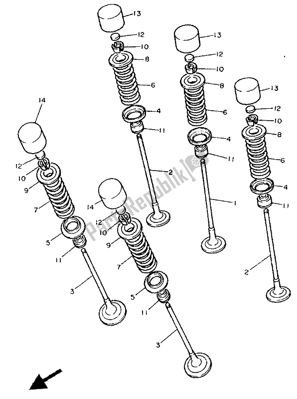 Toutes les pièces pour le Soupape du Yamaha YZF 750 SP 1994