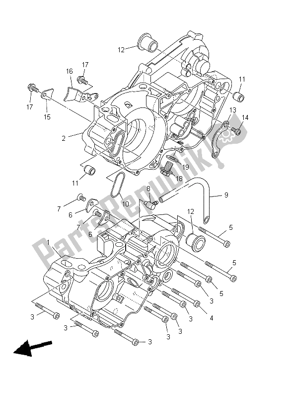 Todas las partes para Caja Del Cigüeñal de Yamaha YZ 250 2002