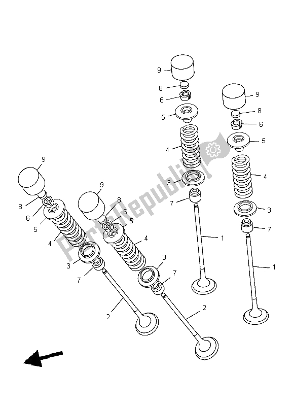 Tutte le parti per il Valvola del Yamaha XJ6 SA Diversion 600 2009