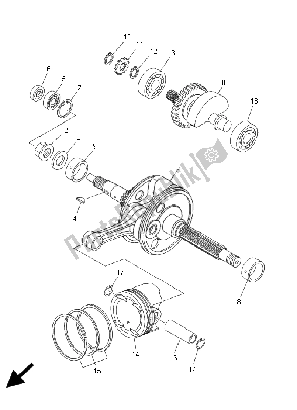 Tutte le parti per il Albero Motore E Pistone del Yamaha YP 400 Majesty 2005