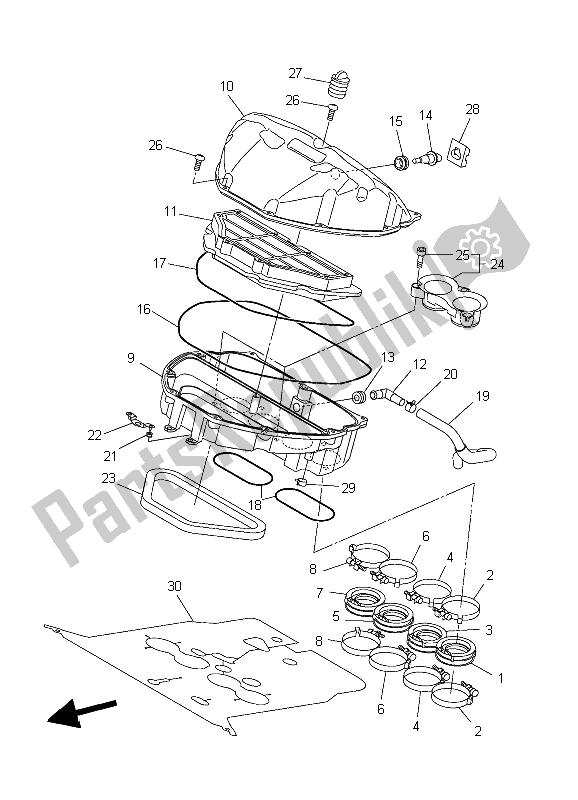 Toutes les pièces pour le Admission du Yamaha YZF R1 1000 2006