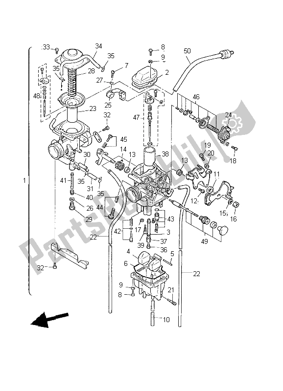 Todas las partes para Carburador de Yamaha XT 600E 2002