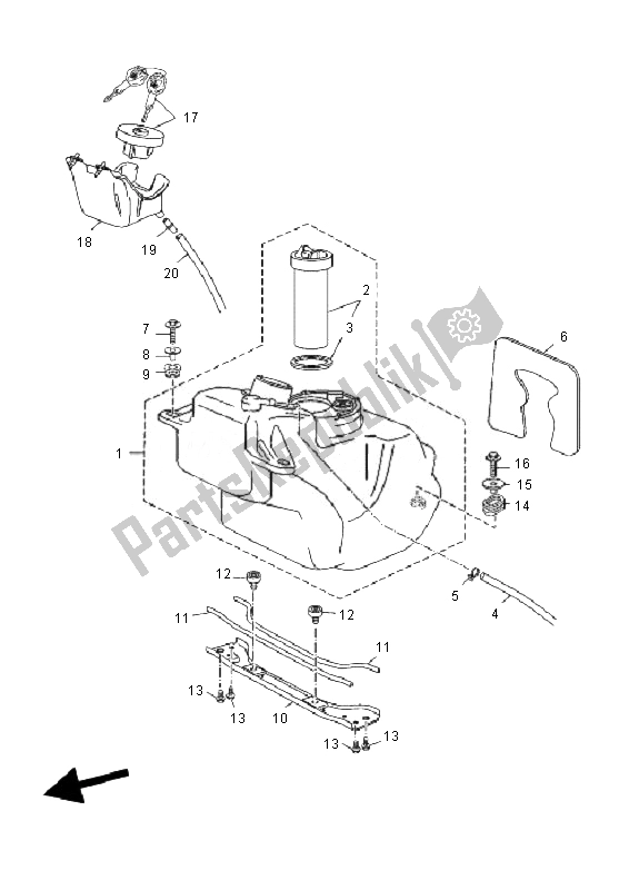 Tutte le parti per il Serbatoio Di Carburante del Yamaha YP 125R X MAX 2010