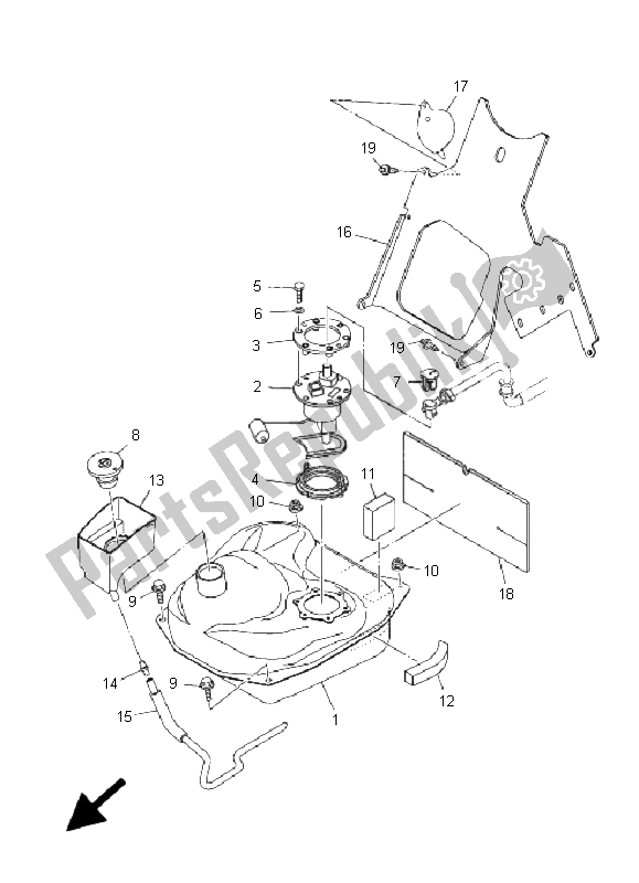 Toutes les pièces pour le Réservoir D'essence du Yamaha YP 400 Majesty 2009