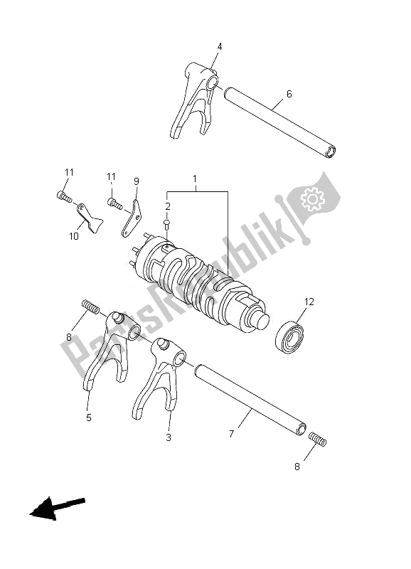 Tutte le parti per il Camma Cambio E Forcella del Yamaha YZF R6 600 2007