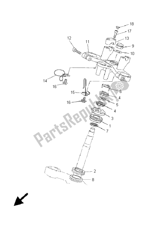 Todas las partes para Direccion de Yamaha TDM 850 2000