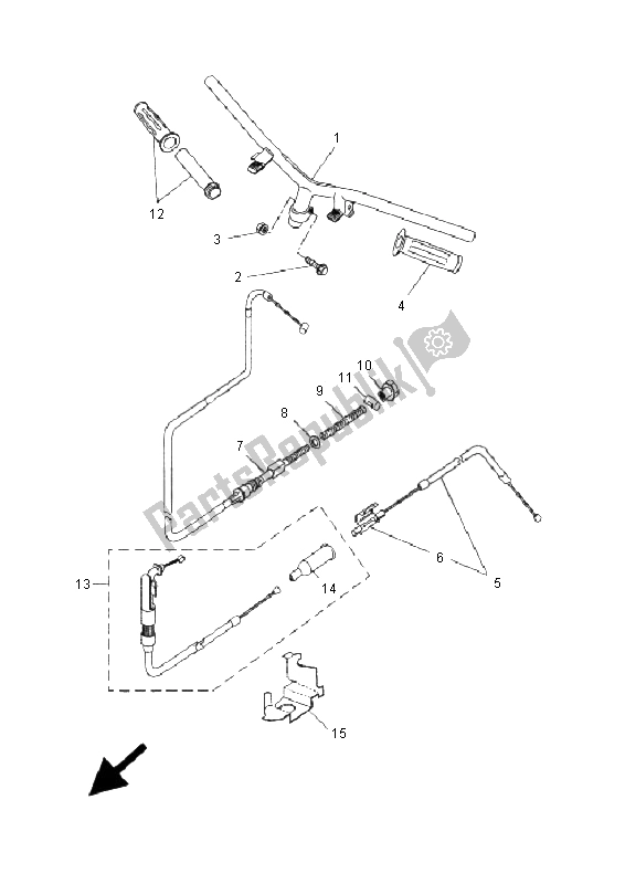 Wszystkie części do Uchwyt Kierownicy I Kabel Yamaha YH 50 WHY 2006