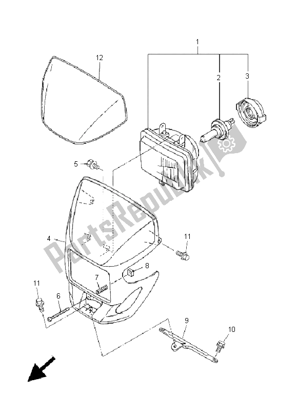 Todas las partes para Faro de Yamaha WR 250F 2005