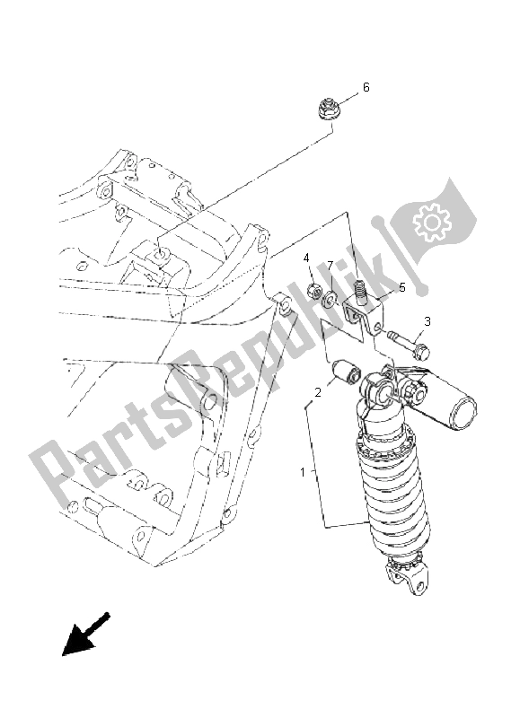 Todas las partes para Suspensión Trasera de Yamaha TDM 900A 2005