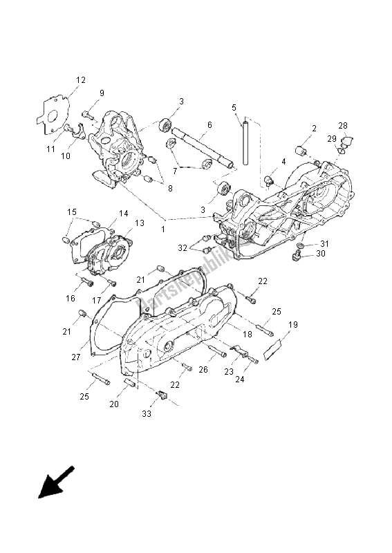 Todas as partes de Bloco Do Motor do Yamaha YQ 50R Aerox 2005