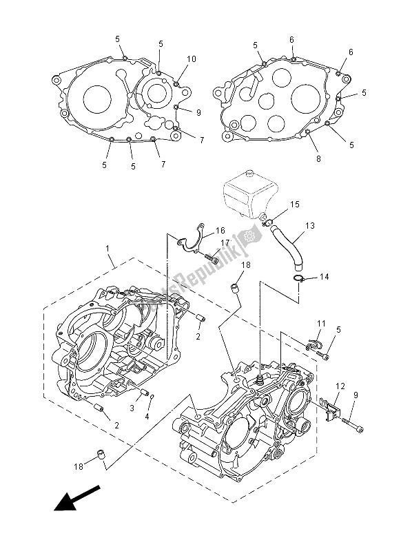 Tutte le parti per il Carter del Yamaha MT 03 660 2008