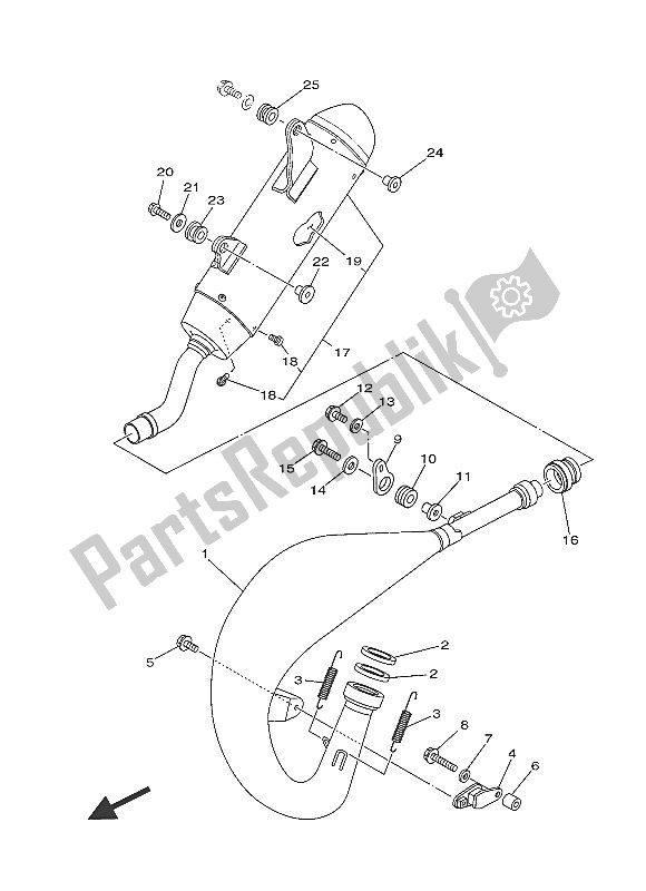 Wszystkie części do Wydechowy Yamaha YZ 125 2016