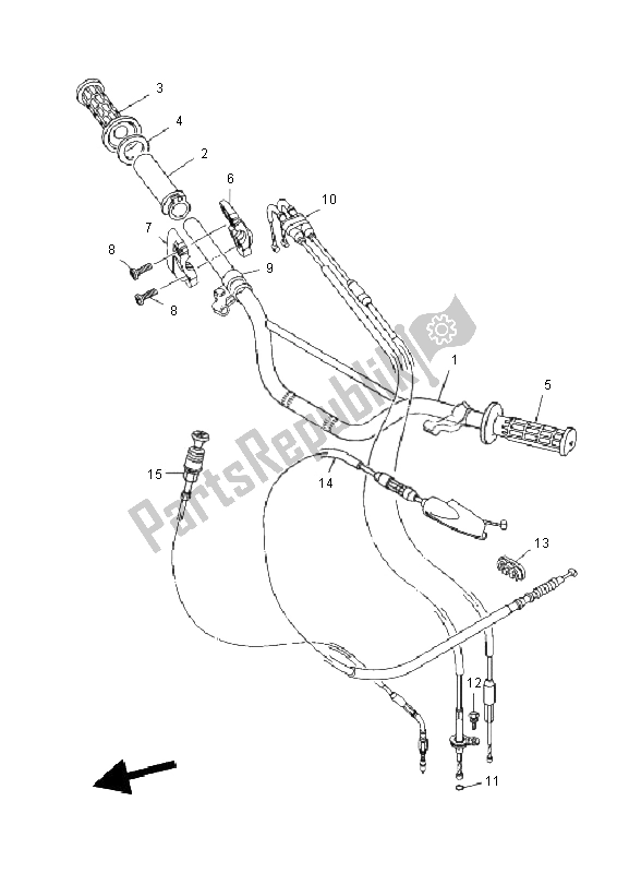 Tutte le parti per il Maniglia E Cavo Dello Sterzo del Yamaha TT R 125 SW LW 2011