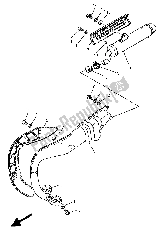 Toutes les pièces pour le échappement du Yamaha PW 80 1995