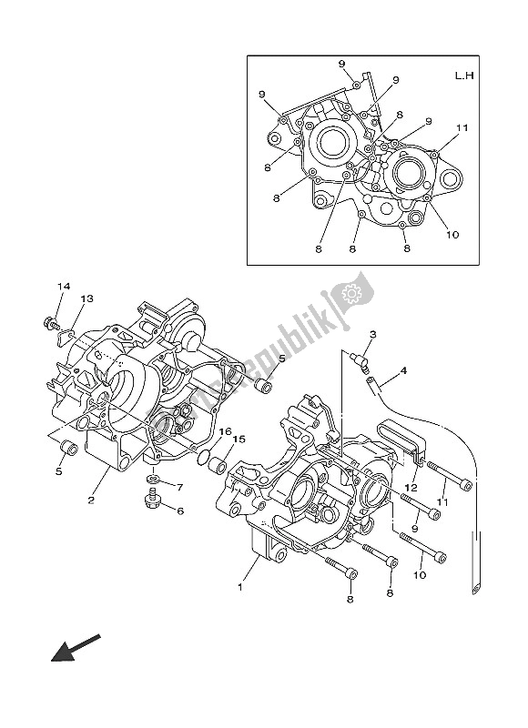 Wszystkie części do Korbowód Yamaha YZ 125 2016