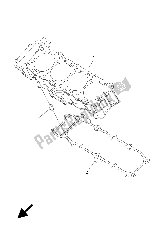 All parts for the Cylinder of the Yamaha FZ1 NA Fazer 1000 2008