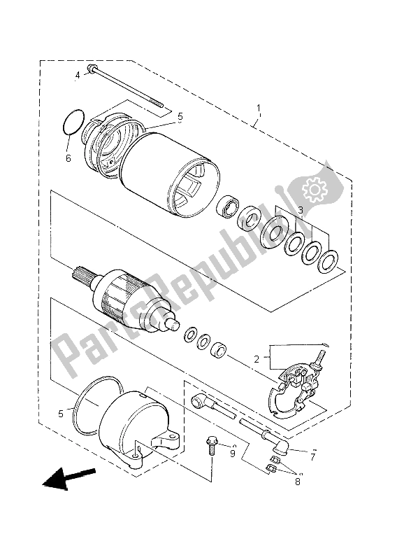 Tutte le parti per il Motore Di Avviamento del Yamaha FZS 600 Fazer 2002