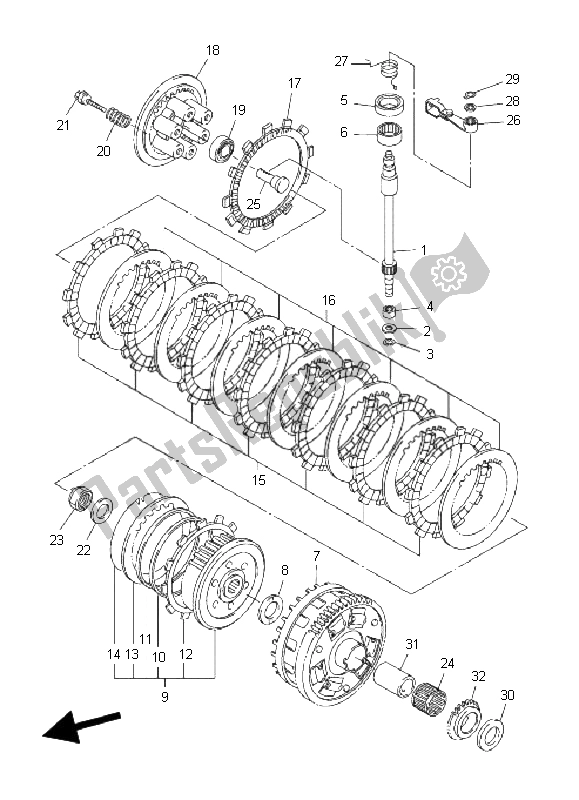 All parts for the Clutch of the Yamaha FZ1 S Fazer 1000 2009