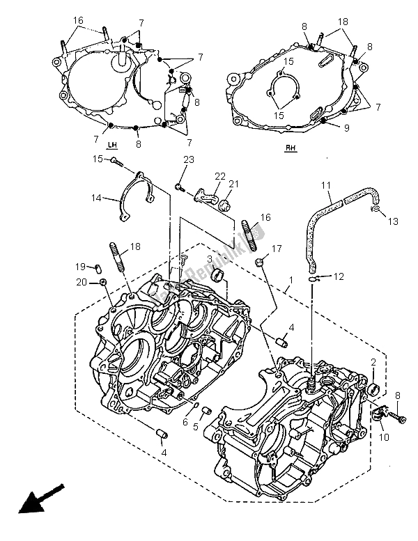 Todas las partes para Caja Del Cigüeñal de Yamaha TT 600R 1997