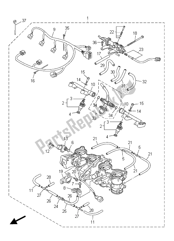 Tutte le parti per il Immissione 2 del Yamaha FZ8 S 800 2015