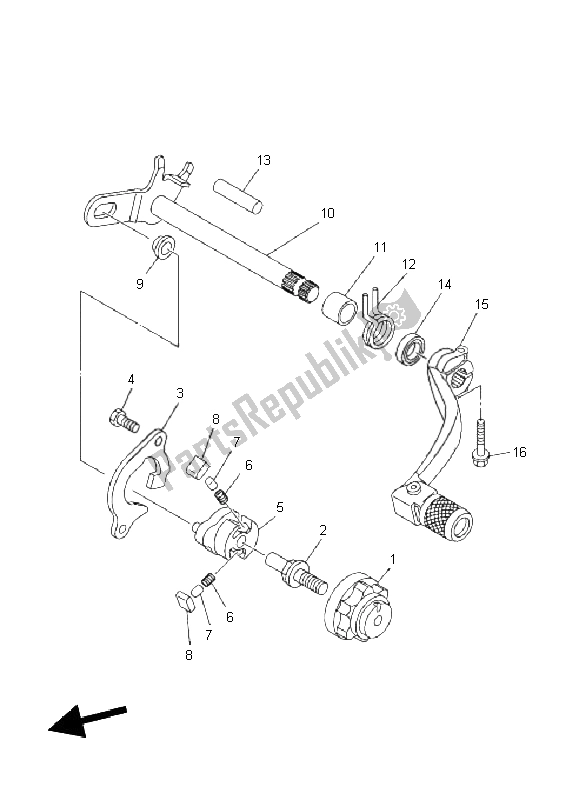 Todas las partes para Eje De Cambio de Yamaha YZ 250F 2011