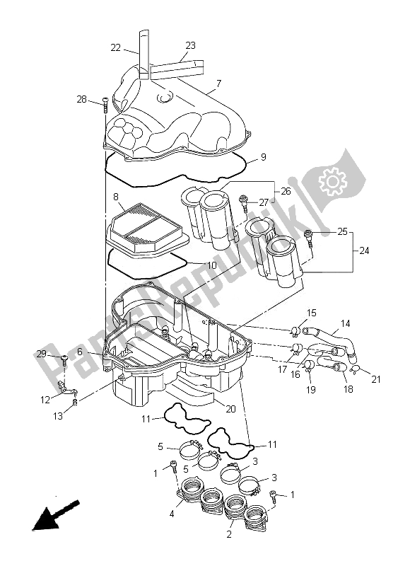 Tutte le parti per il Presa del Yamaha FZ8 SA 800 2014