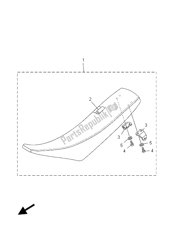 All parts for the Seat of the Yamaha YZ 250 2003