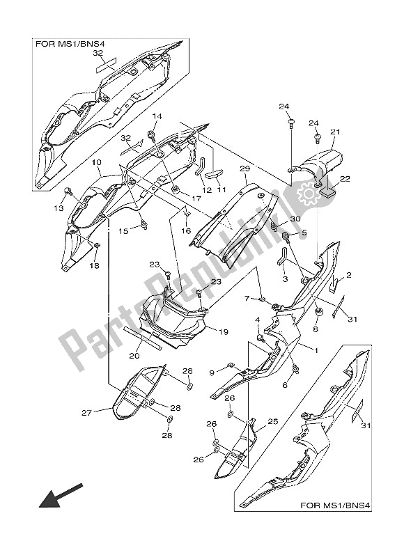 Wszystkie części do Boczna Ok? Adka Yamaha MT-07 A 700 2016