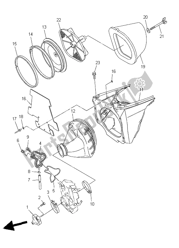 Toutes les pièces pour le Admission du Yamaha YZ 250F 2007