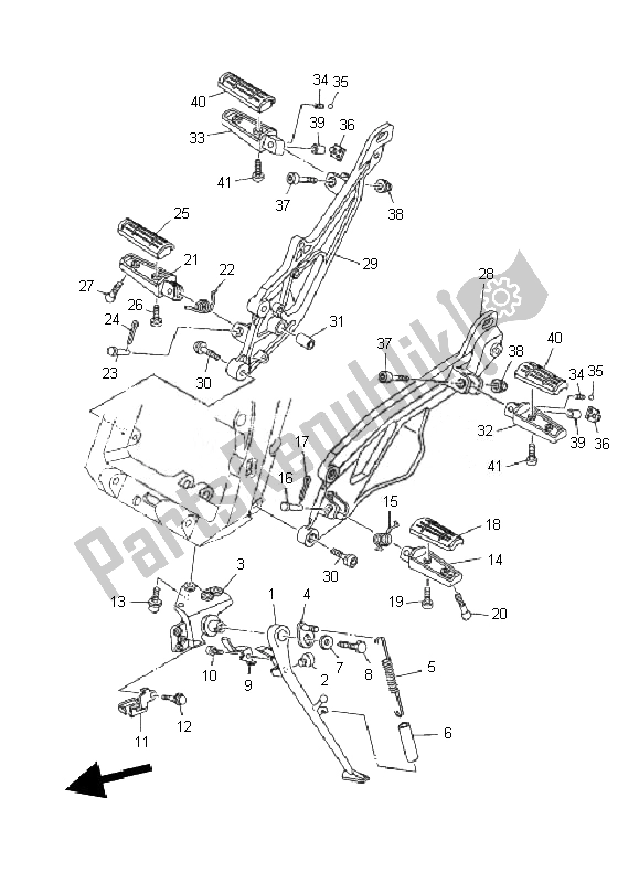 Todas las partes para Soporte Y Reposapiés de Yamaha TDM 900 2010