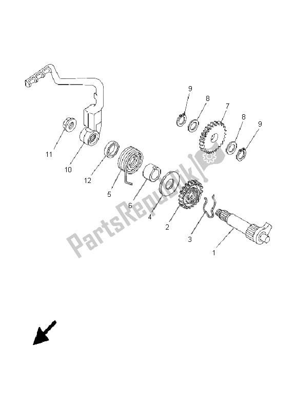 Todas as partes de Iniciante do Yamaha TT R 125 SW LW 2005