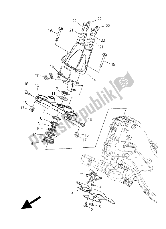 Tutte le parti per il Timone del Yamaha XP 500A 2014