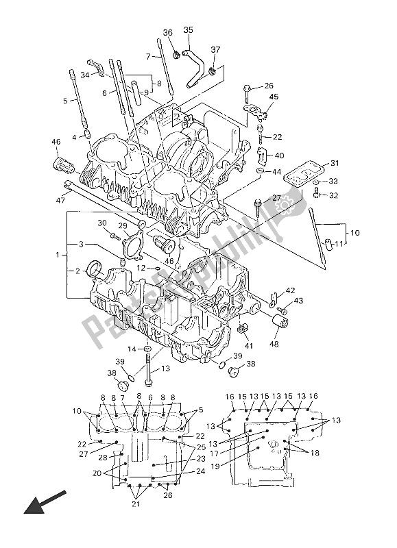 Alle onderdelen voor de Carter van de Yamaha XJR 1300C 2016