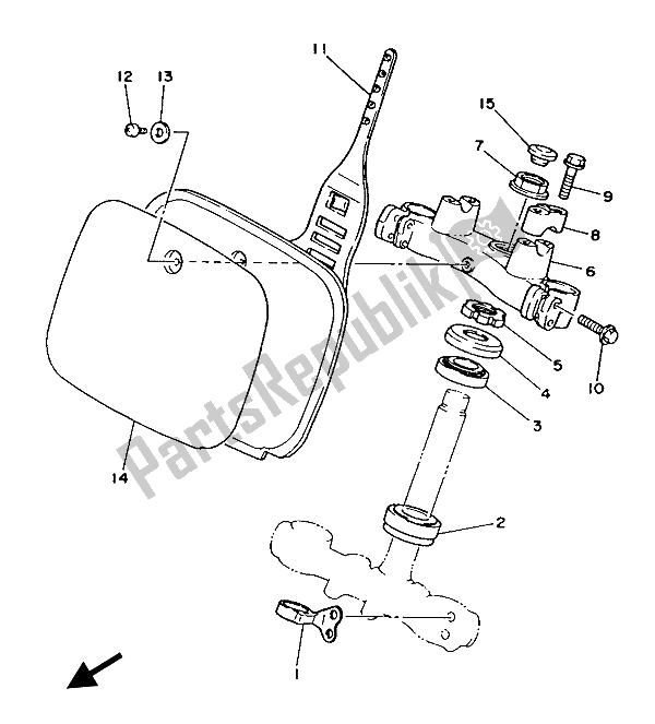 Toutes les pièces pour le Pilotage du Yamaha YZ 125 1986