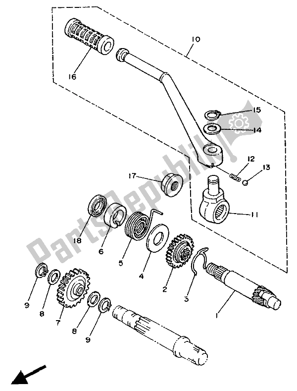 Todas as partes de Iniciante do Yamaha DT 125R 1994