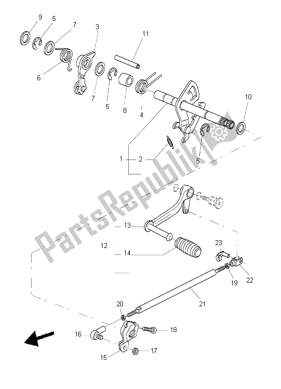 Tutte le parti per il Albero Del Cambio del Yamaha BT 1100 Bulldog 2006