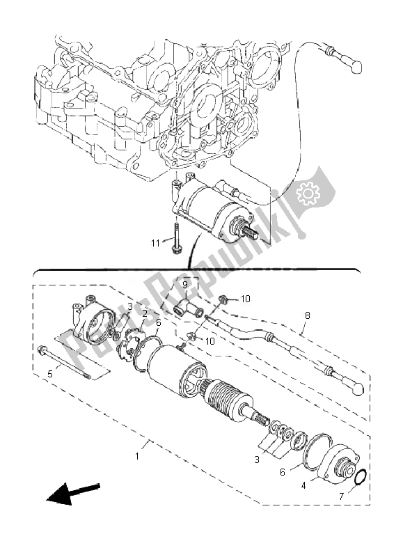 Todas las partes para Motor De Arranque de Yamaha TDM 900A 2010