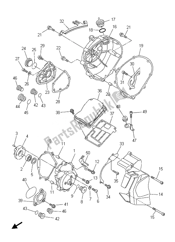 Tutte le parti per il Coperchio Del Carter 1 del Yamaha FZ8 S 800 2013