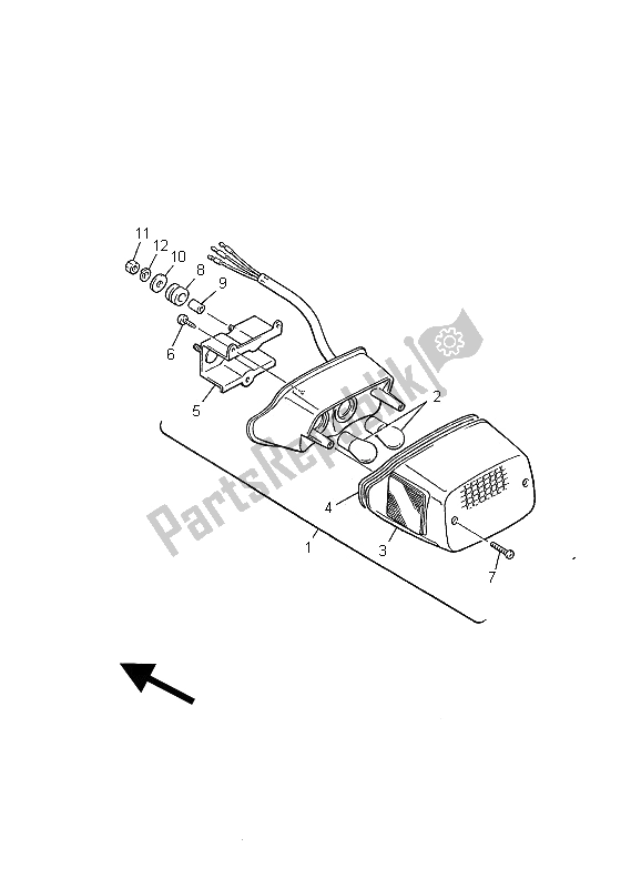 Tutte le parti per il Fanale Posteriore del Yamaha V MAX 12 1200 2002