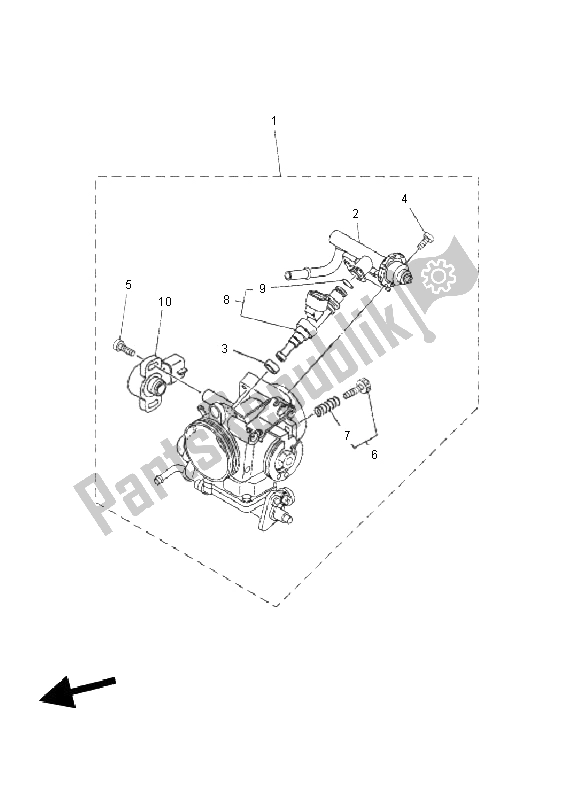 All parts for the Intake 2 of the Yamaha XT 660Z Tenere 2011