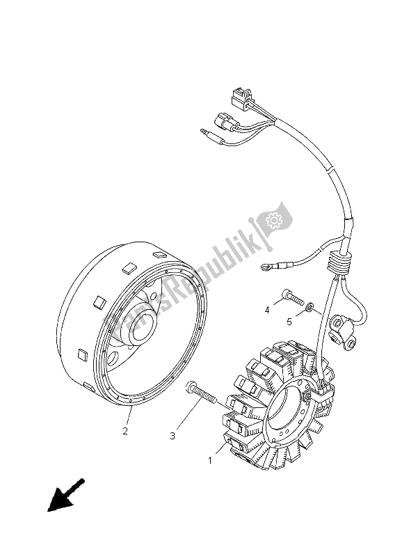 All parts for the Generator of the Yamaha XT 660R 2005