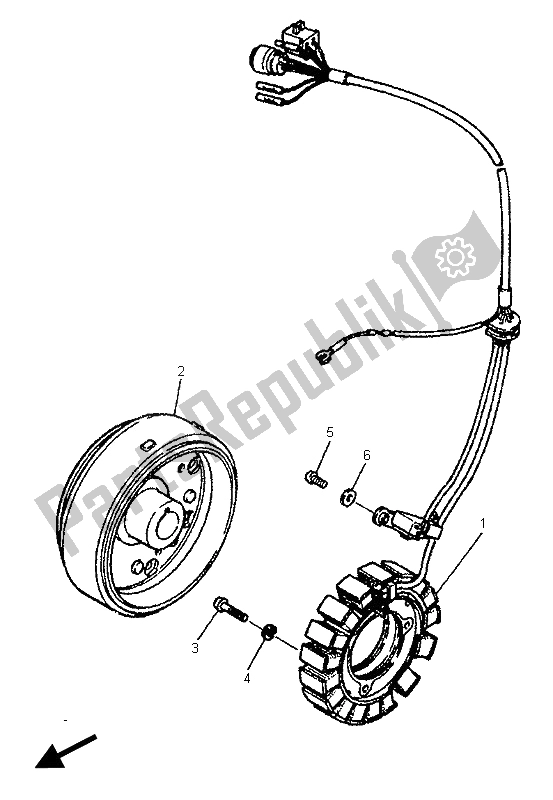 Todas as partes de Gerador do Yamaha TT 600S 1995