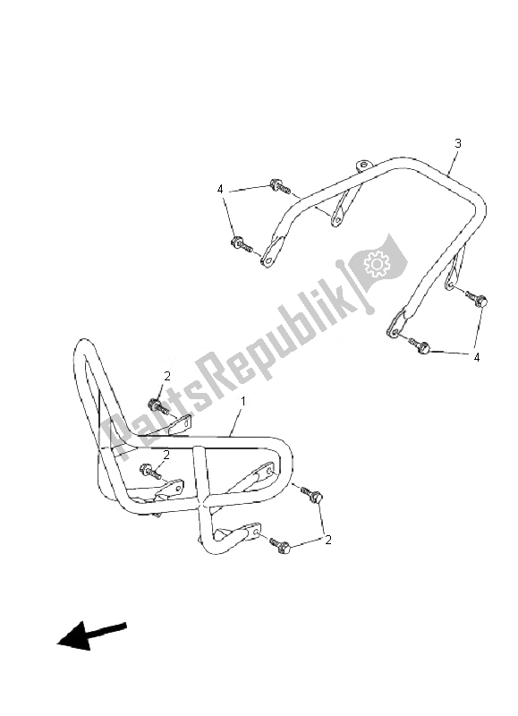 All parts for the Guard of the Yamaha YFM 350X Wolverine 2X4 2007