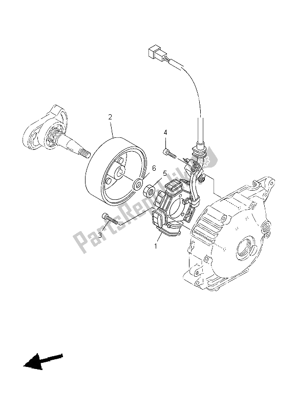 All parts for the Generator of the Yamaha TT R 90 2004