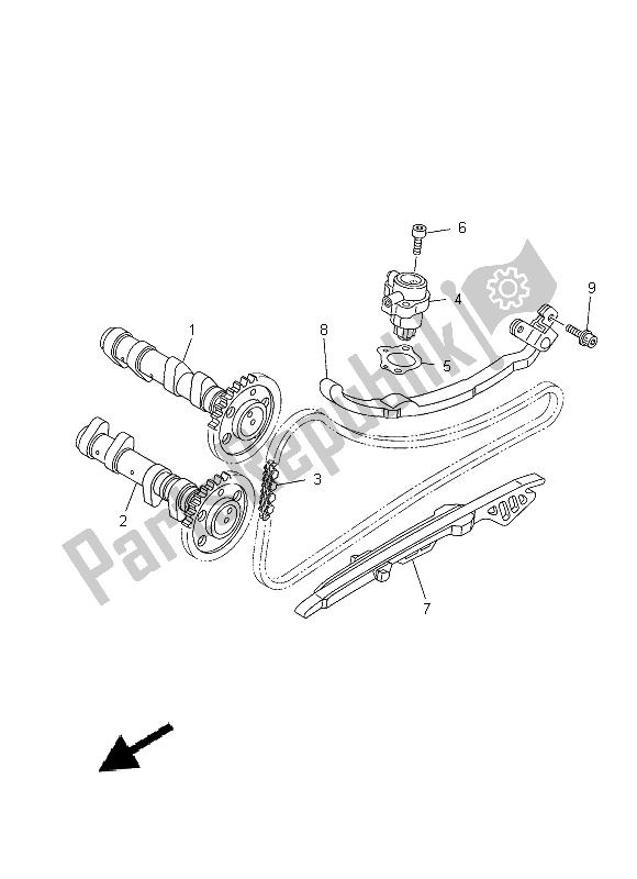 All parts for the Camshaft & Chain of the Yamaha XP 500A 2013