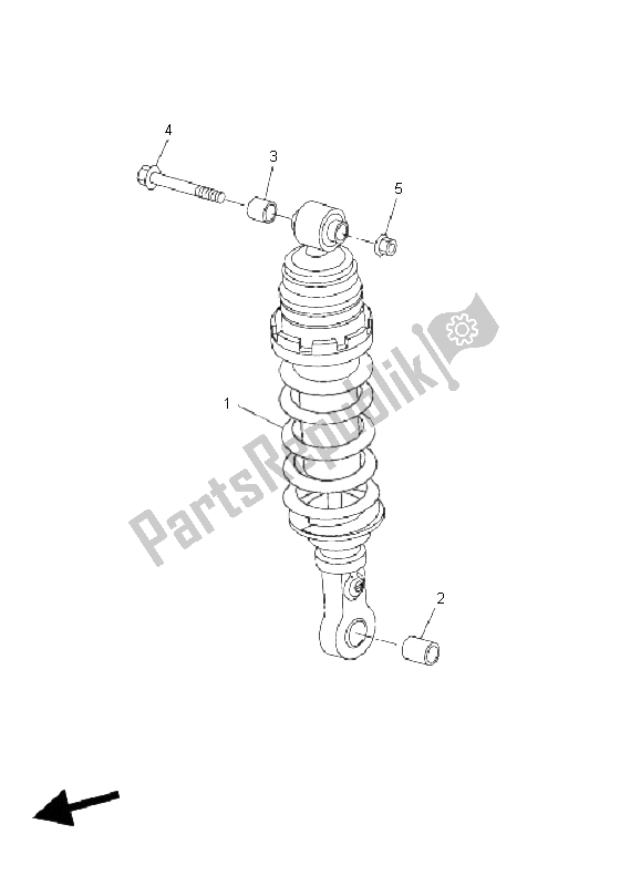 Tutte le parti per il Sospensione Posteriore del Yamaha FZ1 N Fazer 1000 2009