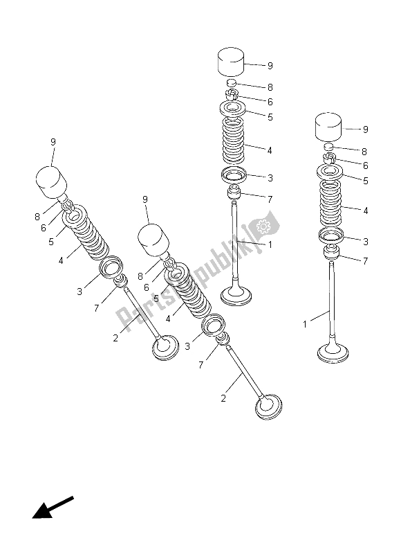 Wszystkie części do Zawór Yamaha FJR 1300 AE 2015