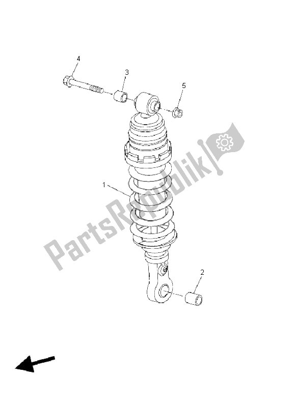 Toutes les pièces pour le Suspension Arrière du Yamaha FZ1 S Fazer 1000 2006