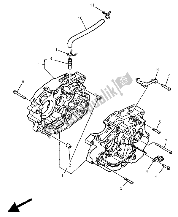 Tutte le parti per il Carter del Yamaha SR 125 1998